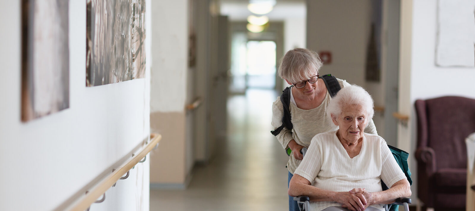 Patient in wheelchair